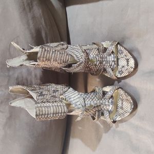 Bebe snake skin heels
